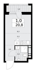 Apartment Sale, 20.8 sq. m. at Dzen-Kvartaly, ulitsa Aleksandry Monakhovoy, 2/3, Sosenskoye Settlement, Moscow, Russia #3 Apartment Sale, 20.8 sq. m. at Dzen-Kvartaly, ulitsa Aleksandry Monakhovoy, 2/3, Sosenskoye Settlement, Moscow, Russia #3