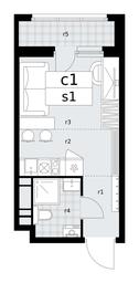 Apartment Sale, 20.8 sq. m. at Dzen-Kvartaly, ulitsa Aleksandry Monakhovoy, 2/3, Sosenskoye Settlement, Moscow, Russia #2