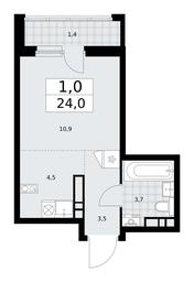 Apartment Sale, 24 sq. m. at Dzen-Kvartaly, ulitsa Aleksandry Monakhovoy, 2/3, Sosenskoye Settlement, Moscow, Russia #4
