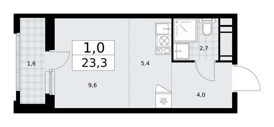 Apartment Sale, 23.3 sq. m. at Dzen-Kvartaly, ulitsa Aleksandry Monakhovoy, 2/3, Sosenskoye Settlement, Moscow, Russia #4