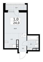 Apartment Sale, 24平方米 at Dzen-Kvartaly, ulitsa Aleksandry Monakhovoy, 2/3, Sosenskoye Settlement, Moscow, Russia #3