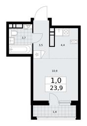 Apartment Sale, 23.9 sq. m. at Dzen-Kvartaly, ulitsa Aleksandry Monakhovoy, 2/3, Sosenskoye Settlement, Moscow, Russia #4