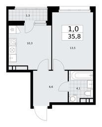 Apartment Sale, 35.8平方米 at Dzen-Kvartaly, ulitsa Aleksandry Monakhovoy, 2/3, Sosenskoye Settlement, Moscow, Russia #3 Apartment Sale, 35.8平方米 at Dzen-Kvartaly, ulitsa Aleksandry Monakhovoy, 2/3, Sosenskoye Settlement, Moscow, Russia #3