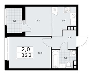 1-BD Apartment Sale, 36.2平方米 at Dzen-Kvartaly, ulitsa Aleksandry Monakhovoy, 2/3, Sosenskoye Settlement, Moscow, Russia #2 1-BD Apartment Sale, 36.2平方米 at Dzen-Kvartaly, ulitsa Aleksandry Monakhovoy, 2/3, Sosenskoye Settlement, Moscow, Russia #2