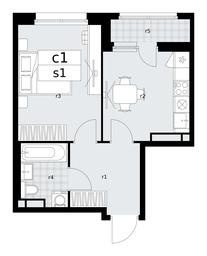 Apartment Sale, 35.8平方米 at Dzen-Kvartaly, ulitsa Aleksandry Monakhovoy, 2/3, Sosenskoye Settlement, Moscow, Russia #2