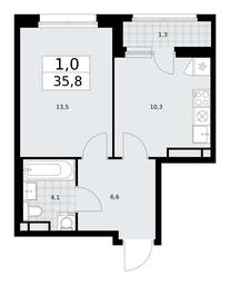 Apartment Sale, 35.8平方米 at Dzen-Kvartaly, ulitsa Aleksandry Monakhovoy, 2/3, Sosenskoye Settlement, Moscow, Russia #4