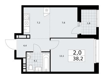 1-BD Apartment Sale, 38.2平方米 at Dzen-Kvartaly, ulitsa Aleksandry Monakhovoy, 2/3, Sosenskoye Settlement, Moscow, Russia #2 1-BD Apartment Sale, 38.2平方米 at Dzen-Kvartaly, ulitsa Aleksandry Monakhovoy, 2/3, Sosenskoye Settlement, Moscow, Russia #2