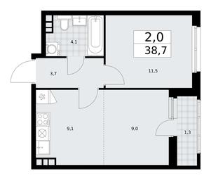 1-BD Apartment Sale, 38.7平方米 at Dzen-Kvartaly, ulitsa Aleksandry Monakhovoy, 2/3, Sosenskoye Settlement, Moscow, Russia #2 1-BD Apartment Sale, 38.7平方米 at Dzen-Kvartaly, ulitsa Aleksandry Monakhovoy, 2/3, Sosenskoye Settlement, Moscow, Russia #2