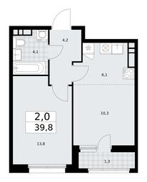 1-BD Apartment Sale, 39.8平方米 at Dzen-Kvartaly, ulitsa Aleksandry Monakhovoy, 2/3, Sosenskoye Settlement, Moscow, Russia #2 1-BD Apartment Sale, 39.8平方米 at Dzen-Kvartaly, ulitsa Aleksandry Monakhovoy, 2/3, Sosenskoye Settlement, Moscow, Russia #2