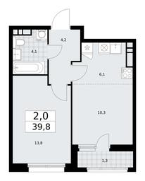 1-BD Apartment Sale, 39.8平方米 at Dzen-Kvartaly, ulitsa Aleksandry Monakhovoy, 2/3, Sosenskoye Settlement, Moscow, Russia #3 1-BD Apartment Sale, 39.8平方米 at Dzen-Kvartaly, ulitsa Aleksandry Monakhovoy, 2/3, Sosenskoye Settlement, Moscow, Russia #3