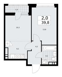 1-BD Apartment Sale, 39.8平方米 at Dzen-Kvartaly, ulitsa Aleksandry Monakhovoy, 2/3, Sosenskoye Settlement, Moscow, Russia #3 1-BD Apartment Sale, 39.8平方米 at Dzen-Kvartaly, ulitsa Aleksandry Monakhovoy, 2/3, Sosenskoye Settlement, Moscow, Russia #3