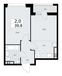 1-BD Apartment Sale, 39.8 sq. m. at Dzen-Kvartaly, ulitsa Aleksandry Monakhovoy, 2/3, Sosenskoye Settlement, Moscow, Russia #3 1-BD Apartment Sale, 39.8 sq. m. at Dzen-Kvartaly, ulitsa Aleksandry Monakhovoy, 2/3, Sosenskoye Settlement, Moscow, Russia #3