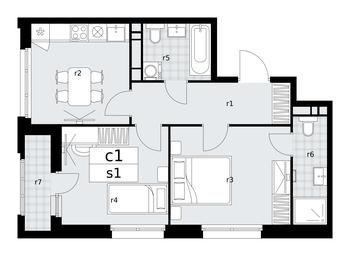 1-BD Apartment Sale, 51.4 sq. m. at Dzen-Kvartaly, ulitsa Aleksandry Monakhovoy, 2/3, Sosenskoye Settlement, Moscow, Russia #2