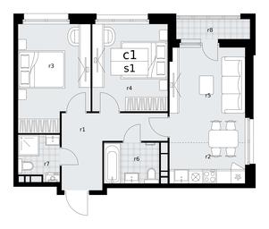 2-BD Apartment Sale, 61.8平方米 at Dzen-Kvartaly, ulitsa Aleksandry Monakhovoy, 2/3, Sosenskoye Settlement, Moscow, Russia #2 2-BD Apartment Sale, 61.8平方米 at Dzen-Kvartaly, ulitsa Aleksandry Monakhovoy, 2/3, Sosenskoye Settlement, Moscow, Russia #2