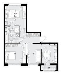 2-BD Apartment Sale, 66.4平方米 at Dzen-Kvartaly, ulitsa Aleksandry Monakhovoy, 2/3, Sosenskoye Settlement, Moscow, Russia #2 2-BD Apartment Sale, 66.4平方米 at Dzen-Kvartaly, ulitsa Aleksandry Monakhovoy, 2/3, Sosenskoye Settlement, Moscow, Russia #2