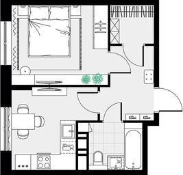 Apartment Sale, 32.7平方米 at Tsvetochnye Poliany, kvartal № 23, Filimonkovskoye Municipal Formation, Moscow, Russia #3 Apartment Sale, 32.7平方米 at Tsvetochnye Poliany, kvartal № 23, Filimonkovskoye Municipal Formation, Moscow, Russia #3