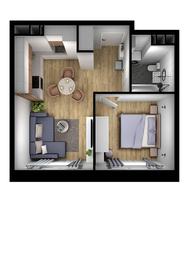1-BD Apartment Sale, 35.83 sq. m. at Kvartal Rumyantsevo, ulitsa Admirala Kornilova, с1, Mosrentgen Settlement, Moscow, Russia #4