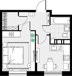 Продажа квартиры, 32,7 м² в ЖК «Цветочные Поляны», квартал № 23, поселение Филимонковское, Москва, Россия #3