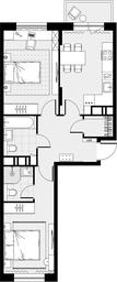 1-BD Apartment Sale, 56.7平方米 at Tsvetochnye Poliany, kvartal № 23, Filimonkovskoye Municipal Formation, Moscow, Russia #4