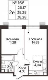 1-BD Apartment Sale, 38.28平方米 at Kvartal Rumyantsevo, ulitsa Admirala Kornilova, с1, Mosrentgen Settlement, Moscow, Russia #2 1-BD Apartment Sale, 38.28平方米 at Kvartal Rumyantsevo, ulitsa Admirala Kornilova, с1, Mosrentgen Settlement, Moscow, Russia #2