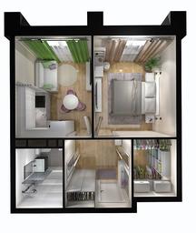 Apartment Sale, 36.02 sq. m. at Kvartal Rumyantsevo, ulitsa Admirala Kornilova, с1, Mosrentgen Settlement, Moscow, Russia #4
