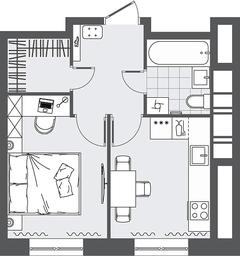 Apartment Sale, 30.3 sq. m. at Kvartal Rumyantsevo, ulitsa Admirala Kornilova, с1, Mosrentgen Settlement, Moscow, Russia #3 Apartment Sale, 30.3 sq. m. at Kvartal Rumyantsevo, ulitsa Admirala Kornilova, с1, Mosrentgen Settlement, Moscow, Russia #3