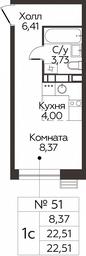 Apartment Sale, 22.51 sq. m. at Kvartal Rumyantsevo, ulitsa Admirala Kornilova, с1, Mosrentgen Settlement, Moscow, Russia #2 Apartment Sale, 22.51 sq. m. at Kvartal Rumyantsevo, ulitsa Admirala Kornilova, с1, Mosrentgen Settlement, Moscow, Russia #2