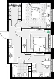 1-BD Apartment Sale, 51.8 sq. m. at Tsvetochnye Poliany, kvartal № 23, Filimonkovskoye Municipal Formation, Moscow, Russia #4