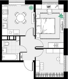 Apartment Sale, 40.3平方米 at Tsvetochnye Poliany, kvartal № 23, Filimonkovskoye Municipal Formation, Moscow, Russia #4