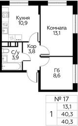 Apartment Sale, 40.3平方米 at Tsvetochnye Poliany, kvartal № 23, Filimonkovskoye Municipal Formation, Moscow, Russia #2 Apartment Sale, 40.3平方米 at Tsvetochnye Poliany, kvartal № 23, Filimonkovskoye Municipal Formation, Moscow, Russia #2