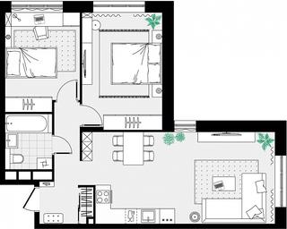 2-BD Apartment Sale, 63.24 sq. m. at Novograd Pavlino, Kosinskoye shosse, 2, Novoye Pavlino Microdistrict, Balashikha, Moscow Region, Russia #2 2-BD Apartment Sale, 63.24 sq. m. at Novograd Pavlino, Kosinskoye shosse, 2, Novoye Pavlino Microdistrict, Balashikha, Moscow Region, Russia #2