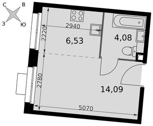 Apartment Sale, 24.7 sq. m. at Dvizhenie. Govorovo, Центральная улица, 47, деревня Говорово, поселение Московский, Москва, Россия #4