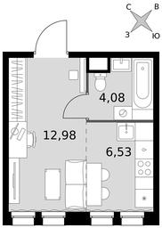 Apartment Sale, 23.59 sq. m. at Dvizhenie. Govorovo, Центральная улица, 47, деревня Говорово, поселение Московский, Москва, Россия #3 Apartment Sale, 23.59 sq. m. at Dvizhenie. Govorovo, Центральная улица, 47, деревня Говорово, поселение Московский, Москва, Россия #3