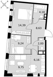 3-BD Apartment Sale, 54.35 sq. m. at Dvizhenie. Govorovo, Центральная улица, 47, деревня Говорово, поселение Московский, Москва, Россия #3 3-BD Apartment Sale, 54.35 sq. m. at Dvizhenie. Govorovo, Центральная улица, 47, деревня Говорово, поселение Московский, Москва, Россия #3