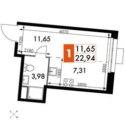 Apartment Sale, 22.94平方米 at Dvizhenie. Govorovo, Центральная улица, 47, деревня Говорово, поселение Московский, Москва, Россия #2