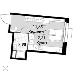 Apartment Sale, 22.94平方米 at Dvizhenie. Govorovo, Центральная улица, 47, деревня Говорово, поселение Московский, Москва, Россия #3