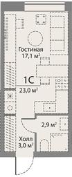 Apartment Sale, 23 sq. m. at Stories, zhiloy kompleks Storis na Mosfilmovskoy, kvartal Kinematograficheskiy, Moscow, Russia #2