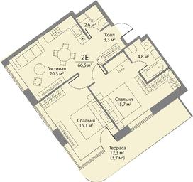 2-BD Apartment Sale, 67.1 sq. m. at Stories, zhiloy kompleks Storis na Mosfilmovskoy, kvartal Kinematograficheskiy, Moscow, Russia #2 2-BD Apartment Sale, 67.1 sq. m. at Stories, zhiloy kompleks Storis na Mosfilmovskoy, kvartal Kinematograficheskiy, Moscow, Russia #2