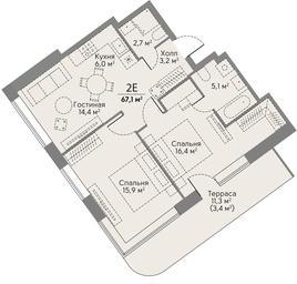 2-BD Apartment Sale, 67.1 sq. m. at Stories, zhiloy kompleks Storis na Mosfilmovskoy, kvartal Kinematograficheskiy, Moscow, Russia #3 2-BD Apartment Sale, 67.1 sq. m. at Stories, zhiloy kompleks Storis na Mosfilmovskoy, kvartal Kinematograficheskiy, Moscow, Russia #3