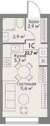 Apartment Sale, 22.7平方米 at Stories, zhiloy kompleks Storis na Mosfilmovskoy, kvartal Kinematograficheskiy, Moscow, Russia #3 Apartment Sale, 22.7平方米 at Stories, zhiloy kompleks Storis na Mosfilmovskoy, kvartal Kinematograficheskiy, Moscow, Russia #3
