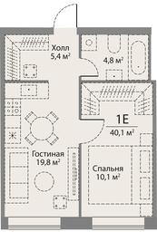 1-BD Apartment Sale, 40.1 sq. m. at Stories, zhiloy kompleks Storis na Mosfilmovskoy, kvartal Kinematograficheskiy, Moscow, Russia #2 1-BD Apartment Sale, 40.1 sq. m. at Stories, zhiloy kompleks Storis na Mosfilmovskoy, kvartal Kinematograficheskiy, Moscow, Russia #2