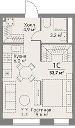 Apartment Sale, 33.7 sq. m. at Stories, zhiloy kompleks Storis na Mosfilmovskoy, kvartal Kinematograficheskiy, Moscow, Russia #3 Apartment Sale, 33.7 sq. m. at Stories, zhiloy kompleks Storis na Mosfilmovskoy, kvartal Kinematograficheskiy, Moscow, Russia #3