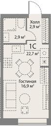 Apartment Sale, 22.7 sq. m. at Stories, zhiloy kompleks Storis na Mosfilmovskoy, kvartal Kinematograficheskiy, Moscow, Russia #2 Apartment Sale, 22.7 sq. m. at Stories, zhiloy kompleks Storis na Mosfilmovskoy, kvartal Kinematograficheskiy, Moscow, Russia #2