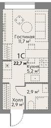 Apartment Sale, 22.7 sq. m. at Stories, zhiloy kompleks Storis na Mosfilmovskoy, kvartal Kinematograficheskiy, Moscow, Russia #3 Apartment Sale, 22.7 sq. m. at Stories, zhiloy kompleks Storis na Mosfilmovskoy, kvartal Kinematograficheskiy, Moscow, Russia #3
