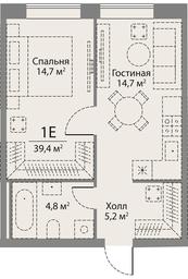 1-BD Apartment Sale, 39.6 sq. m. at Stories, zhiloy kompleks Storis na Mosfilmovskoy, kvartal Kinematograficheskiy, Moscow, Russia #2 1-BD Apartment Sale, 39.6 sq. m. at Stories, zhiloy kompleks Storis na Mosfilmovskoy, kvartal Kinematograficheskiy, Moscow, Russia #2