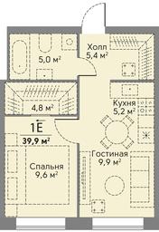 1-BD Apartment Sale, 39.9 sq. m. at Stories, zhiloy kompleks Storis na Mosfilmovskoy, kvartal Kinematograficheskiy, Moscow, Russia #3 1-BD Apartment Sale, 39.9 sq. m. at Stories, zhiloy kompleks Storis na Mosfilmovskoy, kvartal Kinematograficheskiy, Moscow, Russia #3