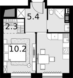 1-BD Apartment Sale, 32.9平方米 at Malevich, Otradnaya Street, 8, Moscow, Russia #2 1-BD Apartment Sale, 32.9平方米 at Malevich, Otradnaya Street, 8, Moscow, Russia #2