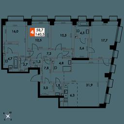 5-BD Apartment Sale, 140.5 sq. m. at Sydney City, Shenogina Street, 2, Moscow, Russia #2 5-BD Apartment Sale, 140.5 sq. m. at Sydney City, Shenogina Street, 2, Moscow, Russia #2