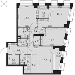 4-BD Apartment Sale, 90.8 sq. m. at Sydney City, Shenogina Street, 2, Moscow, Russia #4
