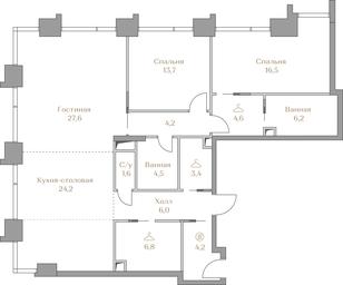 2-BD Apartment Sale, 123.5 sq. m. at Luzhniki Collection, Luzhnetskaya Embankment, 2/4с17, Moscow, Russia #2 2-BD Apartment Sale, 123.5 sq. m. at Luzhniki Collection, Luzhnetskaya Embankment, 2/4с17, Moscow, Russia #2